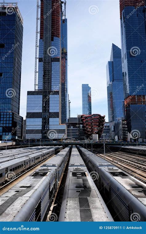 Hudson Yards Train Depot in New York City Editorial Photo - Image of ...