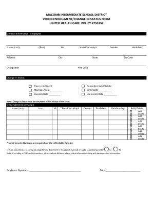 Fillable Online Enrollment Change Form Cloudfront Net Fax Email Print