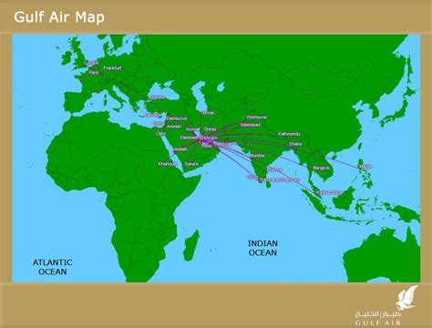 Gulf Air Destinations Map