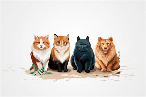 Premium Vector | Watercolor wild nature animals portrait illustration ...