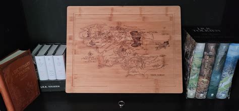 Map Of Middle Earth Burned In Wood Oc Rlotr