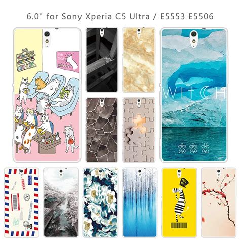 For Sony Xperia C5 Phone Cases Soft Silicone Square Back Cover 6 0 Inch