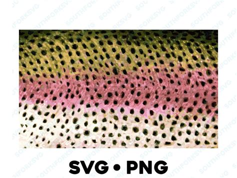 Rainbow Trout Skin Pattern Svg Png Rainbow Brook Brown Trout Etsy