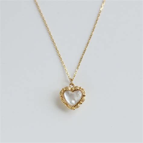 Vintage Gold Necklace Vintage Heart Necklaces Gold Fill Necklace