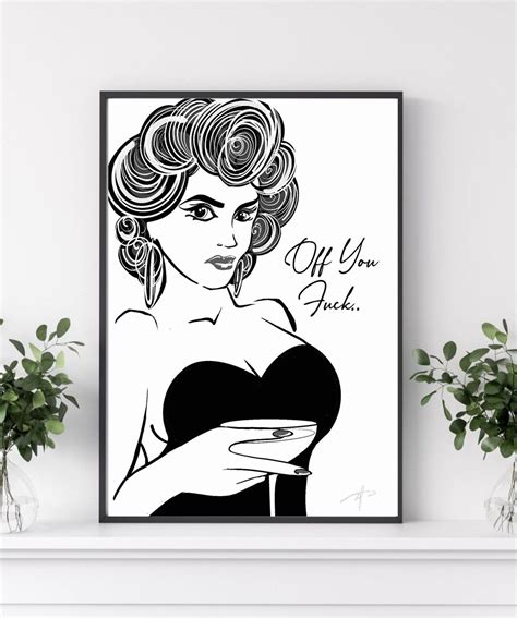 Off You Fuck Print Wall Art Decor Positive Prints Swearing Print Sarcastic Quote Wall Art Prints