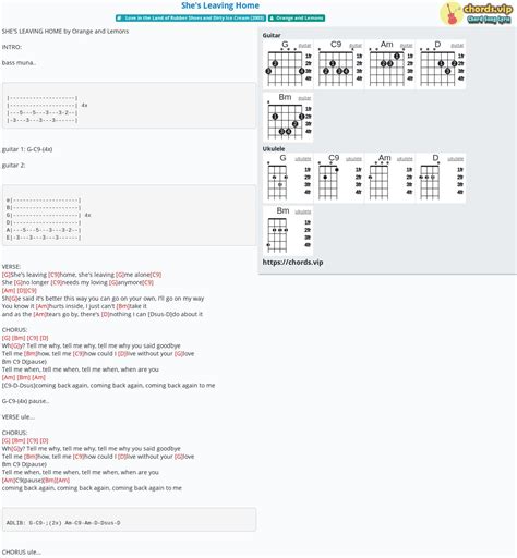 Chord: She's Leaving Home - tab, song lyric, sheet, guitar, ukulele ...