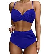 Amazon SUUKSESS Women Wrap Bikini Set Push Up High Waisted 2 Piece