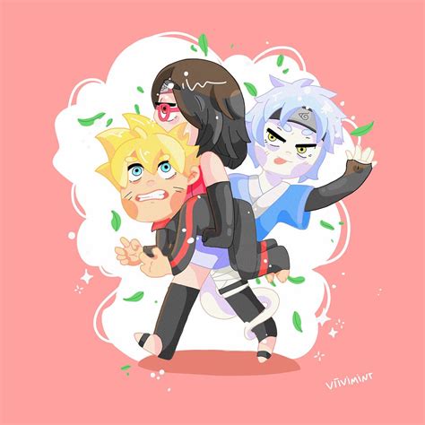 Team 7 Boruto Digital Art Fan Art Illustration Artist Anime