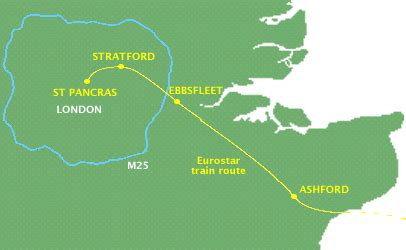 Eurostar Route London To Paris Map