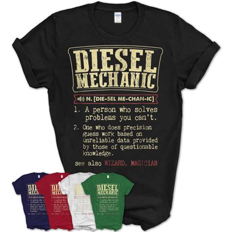 Funny Diesel Mechanic Meaning T Shirts Vintage Design – Teezou Store