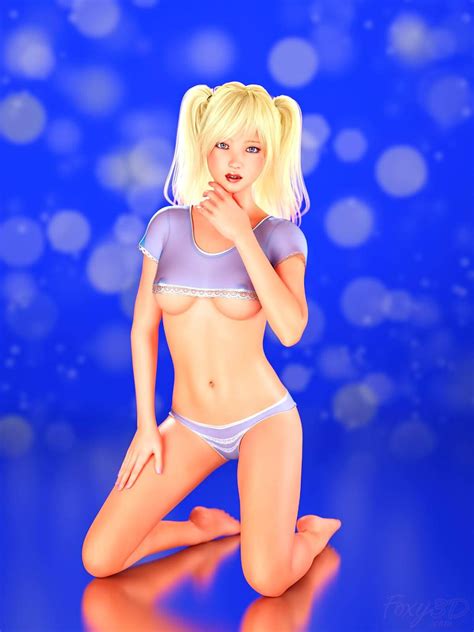 Kelsey Cute Blonde Tease D Render Digital Art By Foxy D