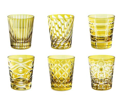 Livellara Tumbler Set 6 Bicchieri in cristallo Luxury Fatti a mano AMBER