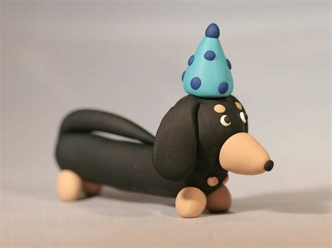 Daschund Weiner Dog Birthday Cake Topper