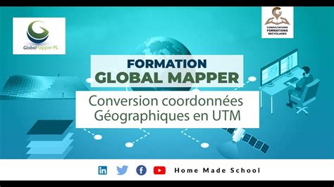 Conversion de coordonnées Géographiques en UTM dans Global Mapper YouTube