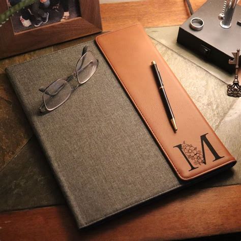 Buy Custom Leather Portfolio Personalized Refillable Portfolio Phd