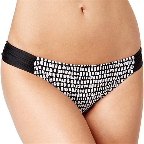 Hula Honey Swim Hula Honey Hipster Swimsuit Separates Bikini Bottoms Black White New