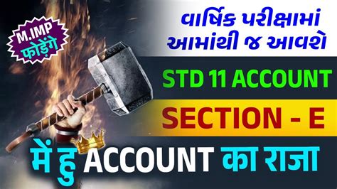 Std 11 Account Final Exam 2023 IMP Account Exam IMP Question Section