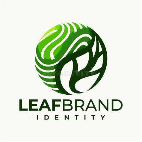 Colorful Natural Leaf Logo Branding Modern Green Leaf Plant Logo