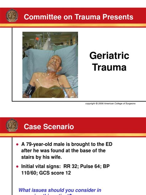 Geriatric Trauma Pdf Major Trauma Geriatrics