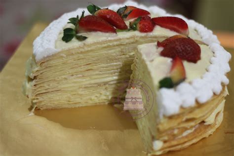 d'little kitchen: Vanilla Mille Crepes Cake