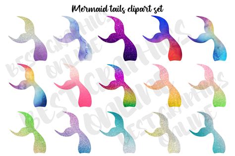 Mermaid Tail Clipart Under The Sea By Best Graphics Online Thehungryjpeg