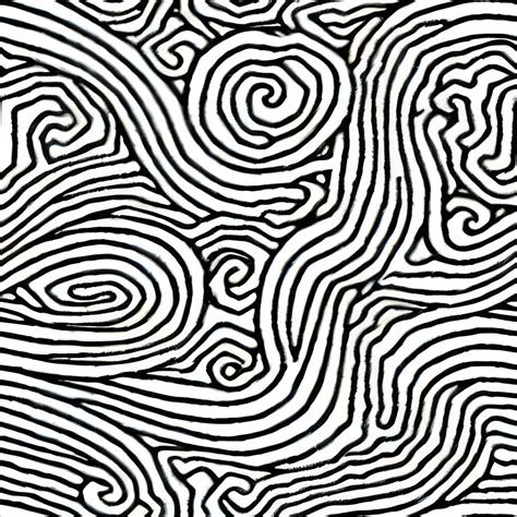 G0019 Coloring Page Black and White Squiggly Line · Creative Fabrica