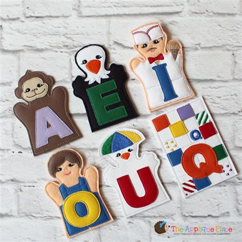 Puppet Set Add On Alphabet Vowels Finger Puppets Only