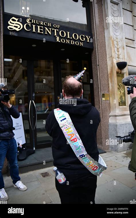 Church Of Scientology London Uk 13 March 2023 Protest At The