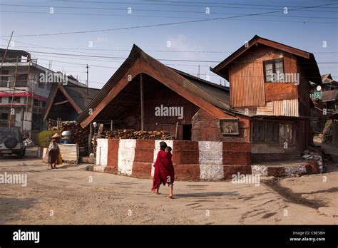 India, Nagaland, Old Kohima Village, traditional style houses Stock ...