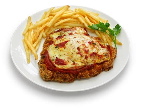 Milanesa a La Napolitana, Argentina Breaded Beef Cutlet Stock Image ...