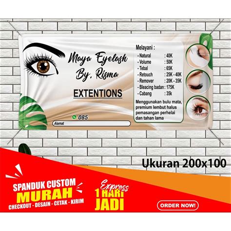 Jual Banner Eyelash Spanduk Eyelash X Cm Banner Eyelash