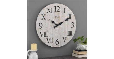 Rustic Farmhouse Barn Wood Wall White Firstime Wall Clock Price