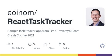 Github Eoinom Reacttasktracker Sample Task Tracker App From Brad