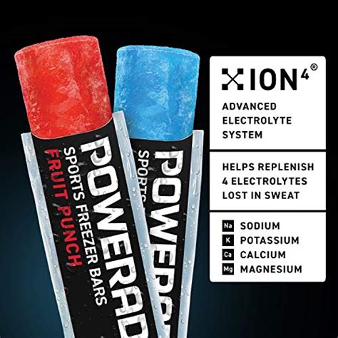 Powerade Sports Freezer Bars Giant Sized 55 Oz Refreshing Ice Pops