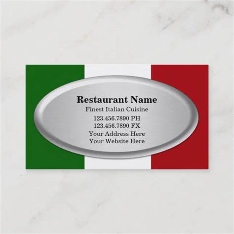 Restaurant Business Cards | Zazzle