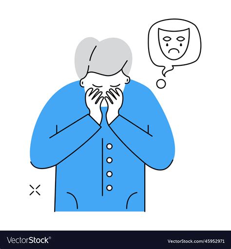 Depressed man Royalty Free Vector Image - VectorStock 