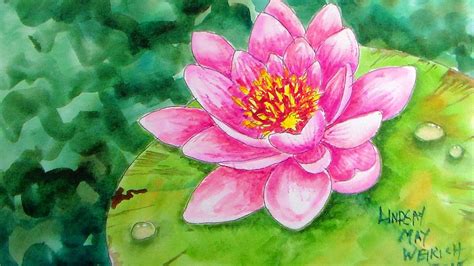 Lets Paint Water Lilies In Watercolor Live Watercolor Class Water