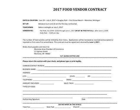 Vendor Contract Examples Format How To Make Pdf