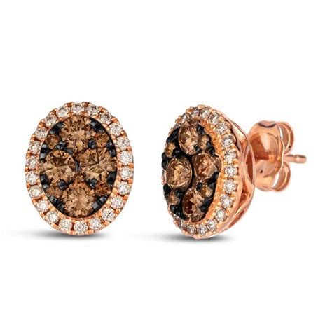 Le Vian 1 3 8ctw Chocolate Diamonds And Nude Diamonds 14k Strawberry Gold Earrings REEDS