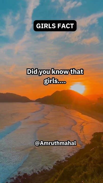 Did You Know That Girls 🌝💫🌸🍃shorts Youtube