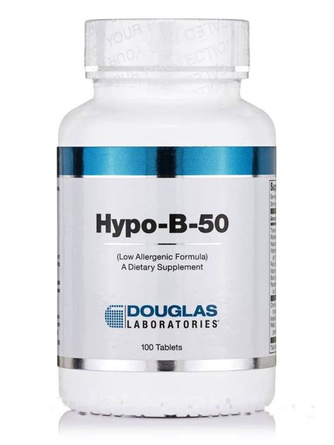 Витамины группы В В50 Douglas Laboratories (Hypo-B-50) 100 таблеток ...