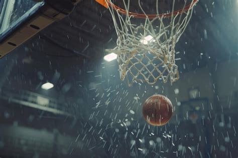 Basketball Scoring In The Rain Suitable For Sports Concept Designs