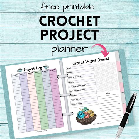 printable crochet journal template  templates printable