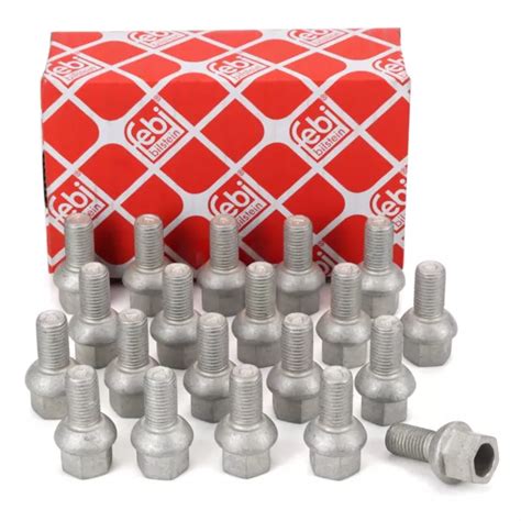 20X FEBI 08476 Radbolzen Radschrauben M12x1,5mm 19mm für AUDI MERCEDES
