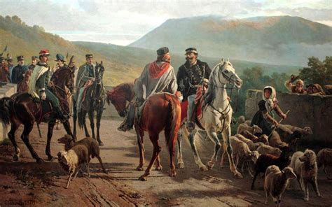 Meeting Between Giuseppe Garibaldi And Victor Emmanuel Ii On The Bridge