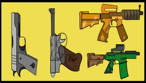 Highly detailed Worked Gun set for every game type | GameDev Market