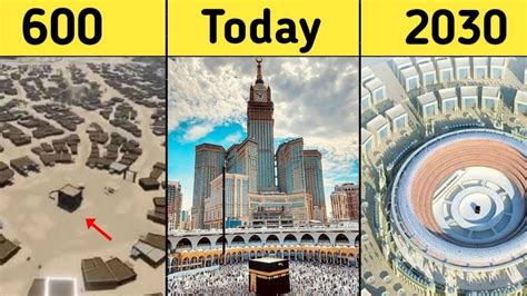 Evolution of Makkah 600 - 2030 | Future structure of Kaaba | History of ...