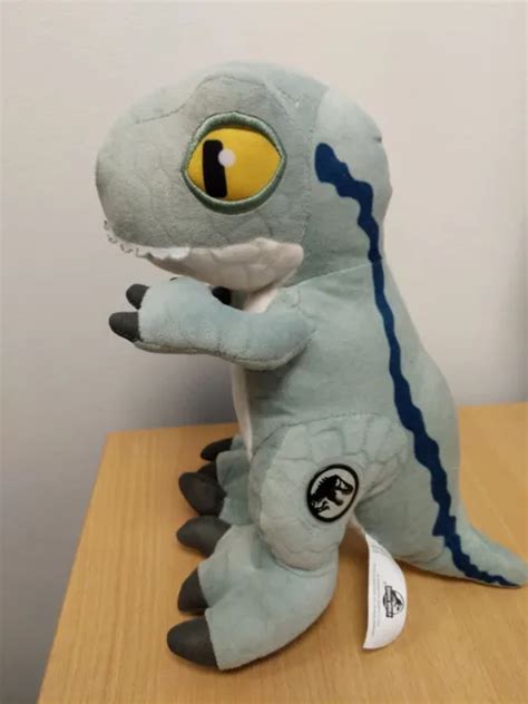 Jurassic World Dinosaur Plush Camp Cretaceous Velociraptor Blue 10” £5