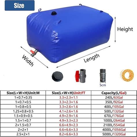 Citerne Poche Eau Vessie De Stockage D Eau R Cipient D Eau Pliable