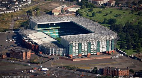 Celtic Park Football Stadium Home To Celtic Football Club From The Air